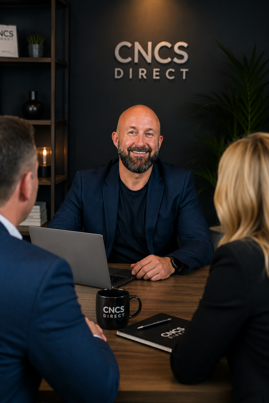 Carl Novara, founder of CNCS Direct, meeting with a client